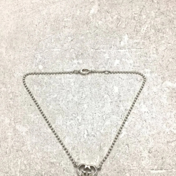 SALE on RARE! GUCCI DOUBLE HEART 💕 Necklace 925 Sterling Silver SO POPULAR!!!! - Picture 2 of 5